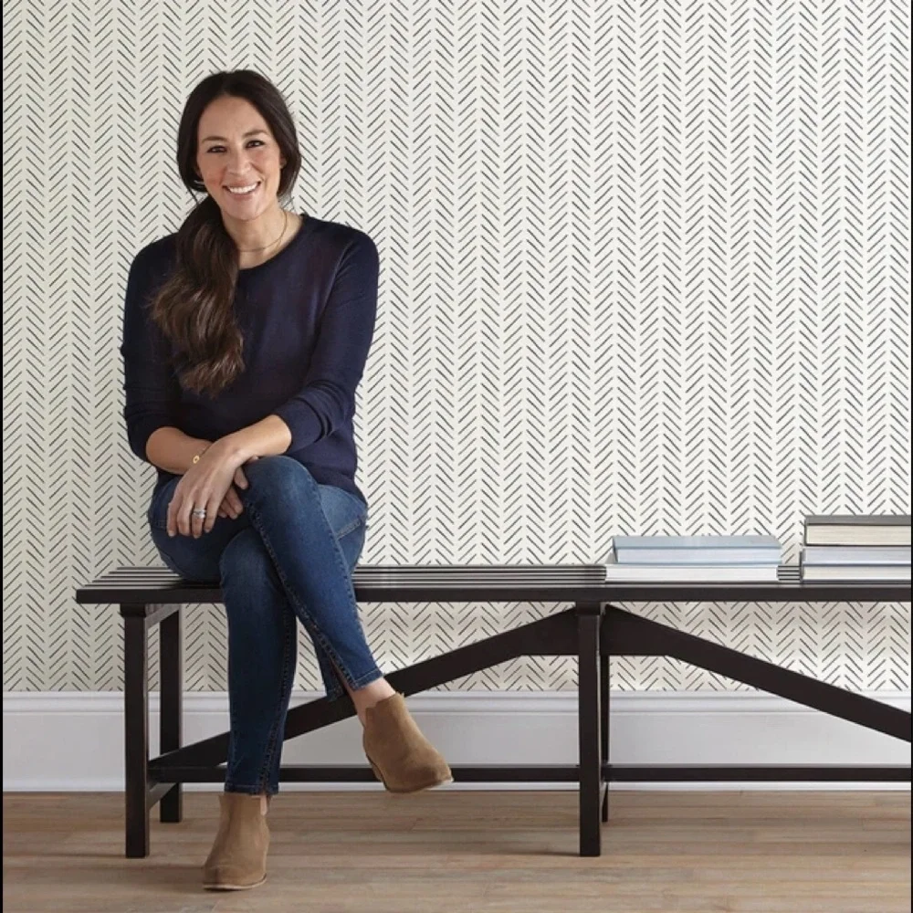 Magnolia Home BK Pick-Up Sticks Wallpaper Black 56 sq ft